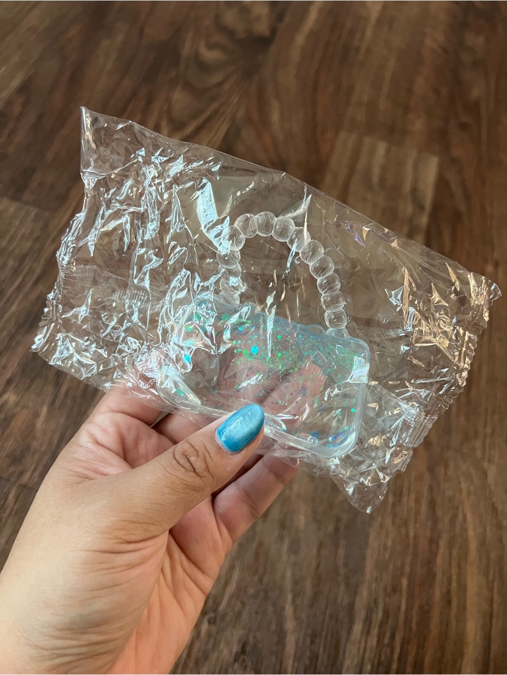 Blue Glitter Mini Handbag Squishy/Fidget Toy